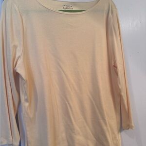 Talbots Cream Pima Cotton Tee